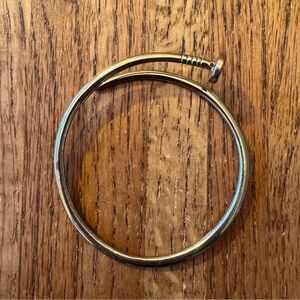 Costume Jewelry Gold Tone Nail Bracelet